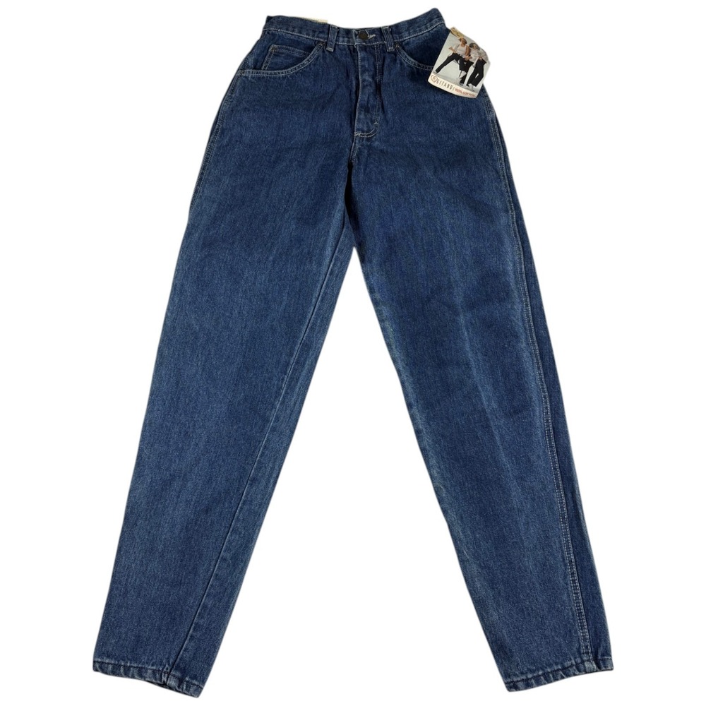 VTG Gitano Mom Jeans Womens 8 Long Blue Stone Wash High Rise Tapered Authentic